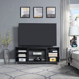 Brighton 60" TV Stand in Onyx by Manhattan Comfort at Eve Furniture