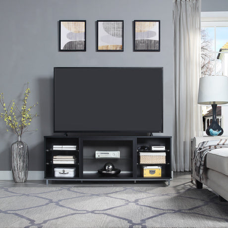 Brighton 60" TV Stand in Onyx by Manhattan Comfort at Eve Furniture