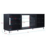 Brighton 60" TV Stand in Onyx by Manhattan Comfort at Eve Furniture