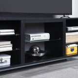 Brighton 60" TV Stand in Onyx by Manhattan Comfort at Eve Furniture