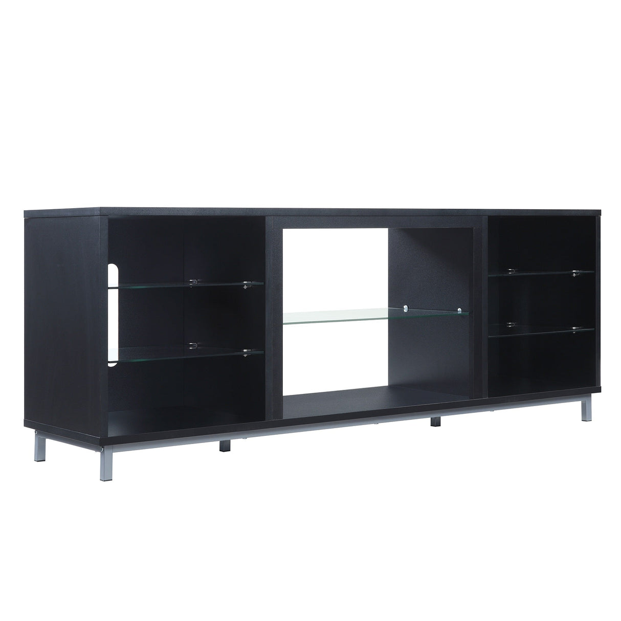 Brighton 60" TV Stand in Onyx by Manhattan Comfort at Eve Furniture