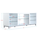 Brighton 60" TV Stand in White by Manhattan Comfort at Eve Furniture