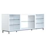 Brighton 60" TV Stand in White by Manhattan Comfort at Eve Furniture