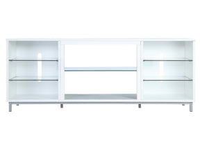 Brighton 60" TV Stand in White by Manhattan Comfort at Eve Furniture