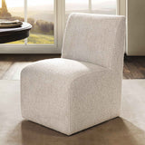 Brighton Coastal Sand Dining Chair with Casters by Classic Home at Eve Furniture