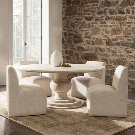 Brighton Dining Chair with Casters - Beige Vanilla by Classic Home at Eve Furniture
