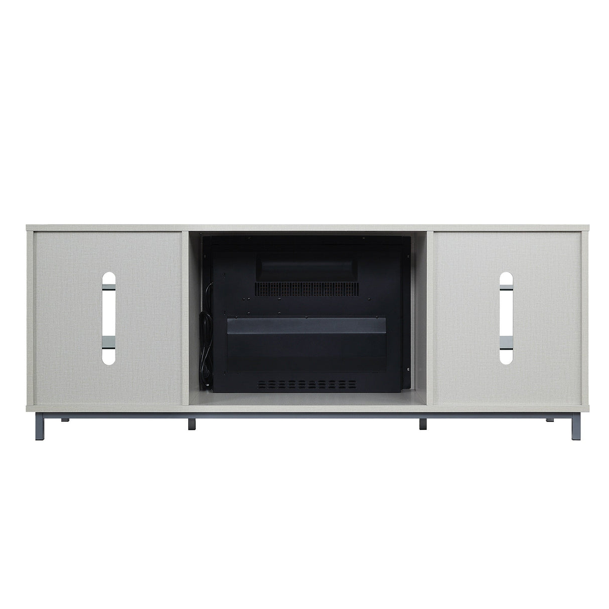 Brighton Fireplace in Beige by Manhattan Comfort at Eve Furniture