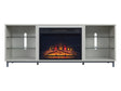 Brighton Fireplace in Beige by Manhattan Comfort at Eve Furniture