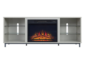 Brighton Fireplace in Beige by Manhattan Comfort at Eve Furniture