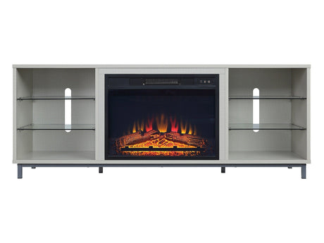 Brighton Fireplace in Beige by Manhattan Comfort at Eve Furniture