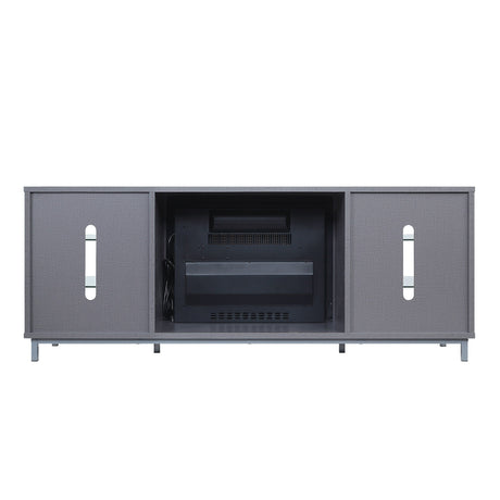 Brighton Fireplace in Grey by Manhattan Comfort at Eve Furniture