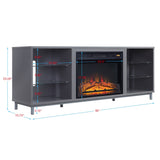 Brighton Fireplace in Grey by Manhattan Comfort at Eve Furniture