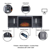 Brighton Fireplace in Grey by Manhattan Comfort at Eve Furniture