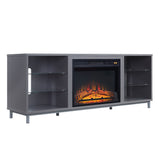 Brighton Fireplace in Grey by Manhattan Comfort at Eve Furniture