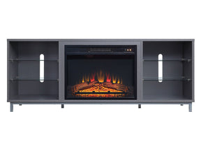Brighton Fireplace in Grey by Manhattan Comfort at Eve Furniture