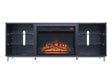 Brighton Fireplace in Onyx by Manhattan Comfort at Eve Furniture