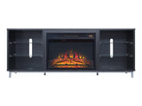 Brighton Fireplace in Onyx by Manhattan Comfort at Eve Furniture