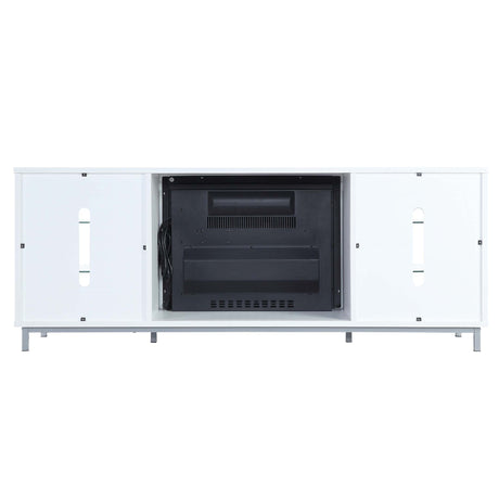 Brighton Fireplace in White by Manhattan Comfort at Eve Furniture