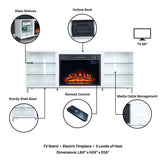 Brighton Fireplace in White by Manhattan Comfort at Eve Furniture