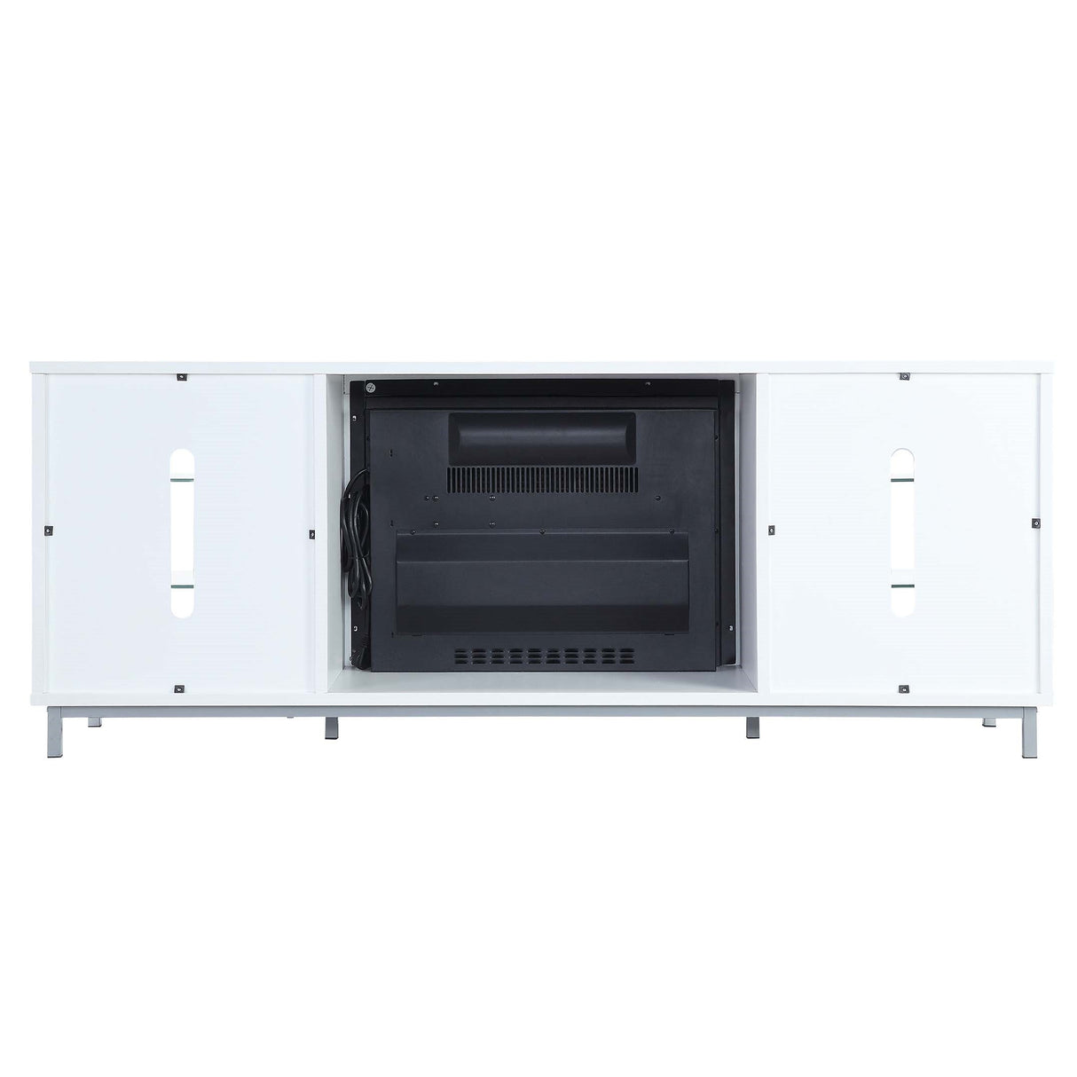 Brighton Fireplace in White by Manhattan Comfort at Eve Furniture