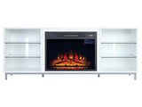 Brighton Fireplace in White by Manhattan Comfort at Eve Furniture