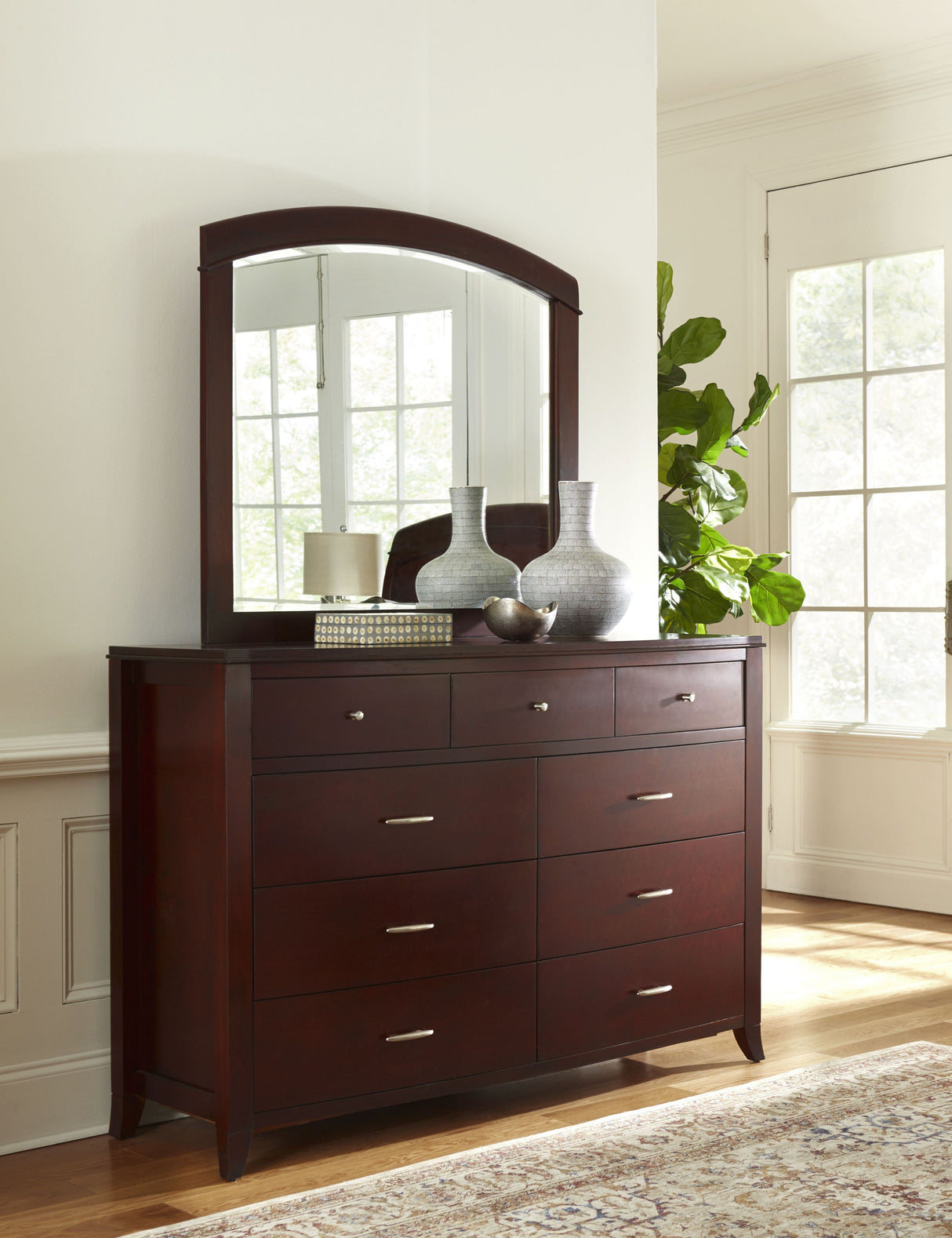 Brighton Mirror in Cinnamon by Modus Furniture at Eve Furniture