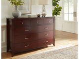 Brighton Nine Drawer Dresser In Cinnamon by Modus Furniture at Eve Furniture