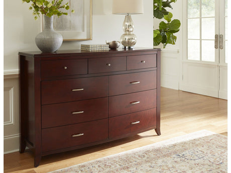 Brighton Nine Drawer Dresser In Cinnamon by Modus Furniture at Eve Furniture