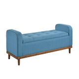 Brigitte Blue Lift Top Storage Bench by Homelegance at Eve Furniture