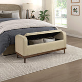 Brigitte Brown Lift Top Storage Bench by Homelegance at Eve Furniture