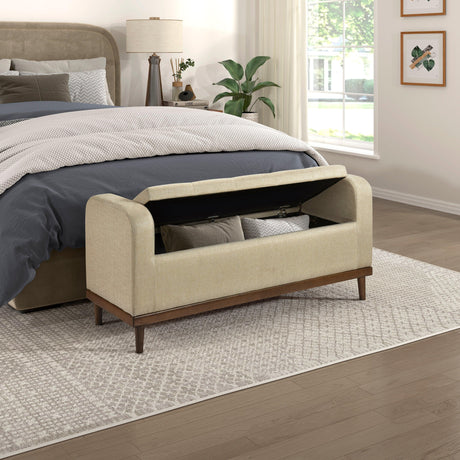 Brigitte Brown Lift Top Storage Bench by Homelegance at Eve Furniture
