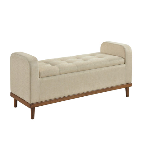 Brigitte Brown Lift Top Storage Bench by Homelegance at Eve Furniture