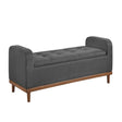 Brigitte Dark Gray Lift Top Storage Bench by Homelegance at Eve Furniture