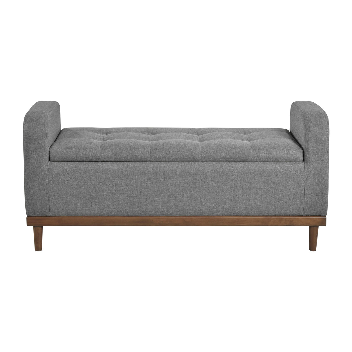 Brigitte Gray Lift Top Storage Bench by Homelegance at Eve Furniture