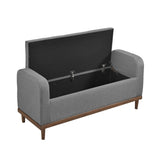 Brigitte Gray Lift Top Storage Bench by Homelegance at Eve Furniture