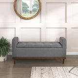 Brigitte Gray Lift Top Storage Bench by Homelegance at Eve Furniture