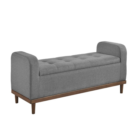 Brigitte Gray Lift Top Storage Bench by Homelegance at Eve Furniture