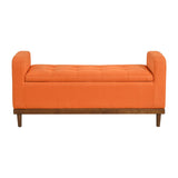 Brigitte Orange Lift Top Storage Bench by Homelegance at Eve Furniture