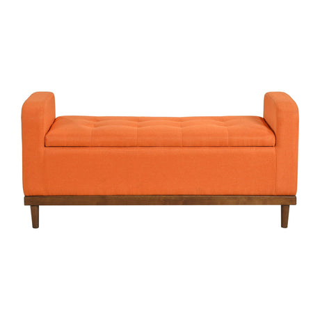 Brigitte Orange Lift Top Storage Bench by Homelegance at Eve Furniture