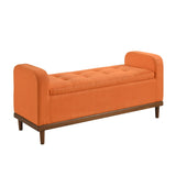 Brigitte Orange Lift Top Storage Bench by Homelegance at Eve Furniture