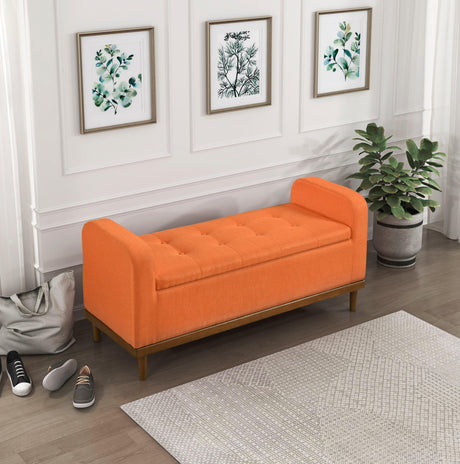 Brigitte Orange Lift Top Storage Bench by Homelegance at Eve Furniture