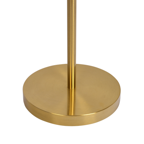 Brilliance Modern Gold Brush Floor Lamp, Opal Glass Shades and Round Metal Base by Ashcroft Furniture at Eve Furniture