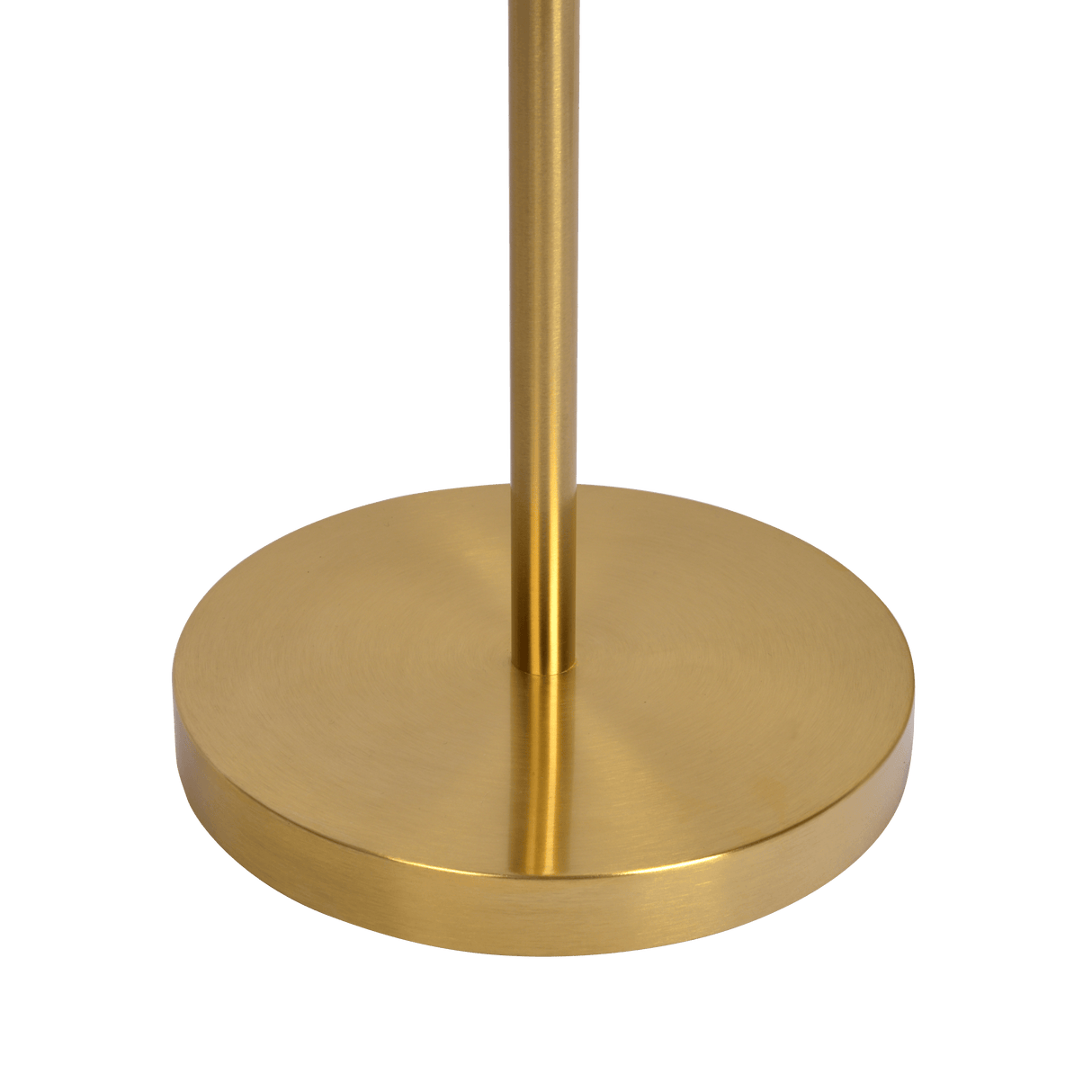 Brilliance Modern Gold Brush Floor Lamp, Opal Glass Shades and Round Metal Base