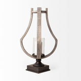 Brillion Large Rustic Wood Metal Table Candle Holder by Mercana at Eve Furniture