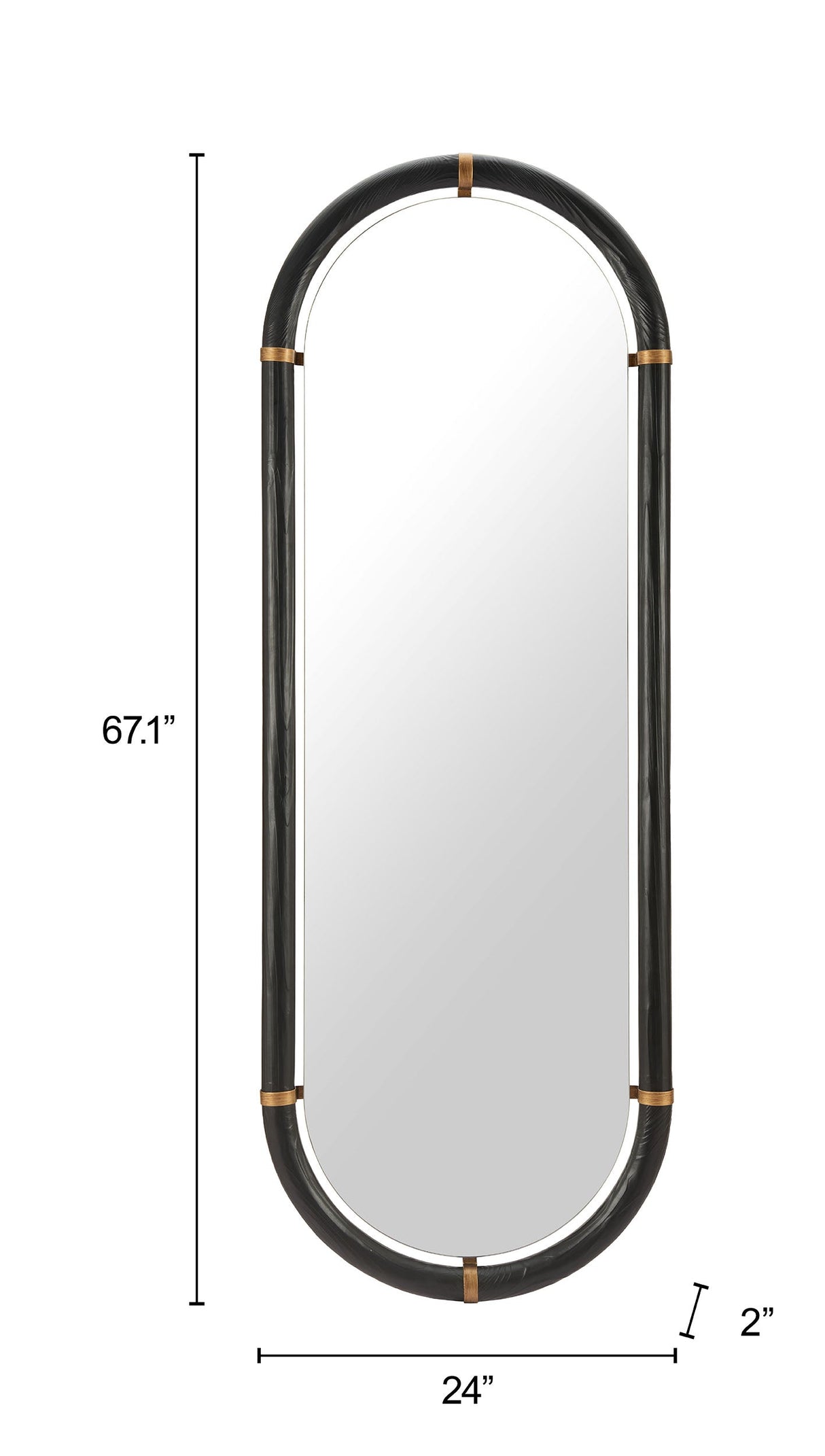 Brilo Black Mirror by Zuomod at Eve Furniture