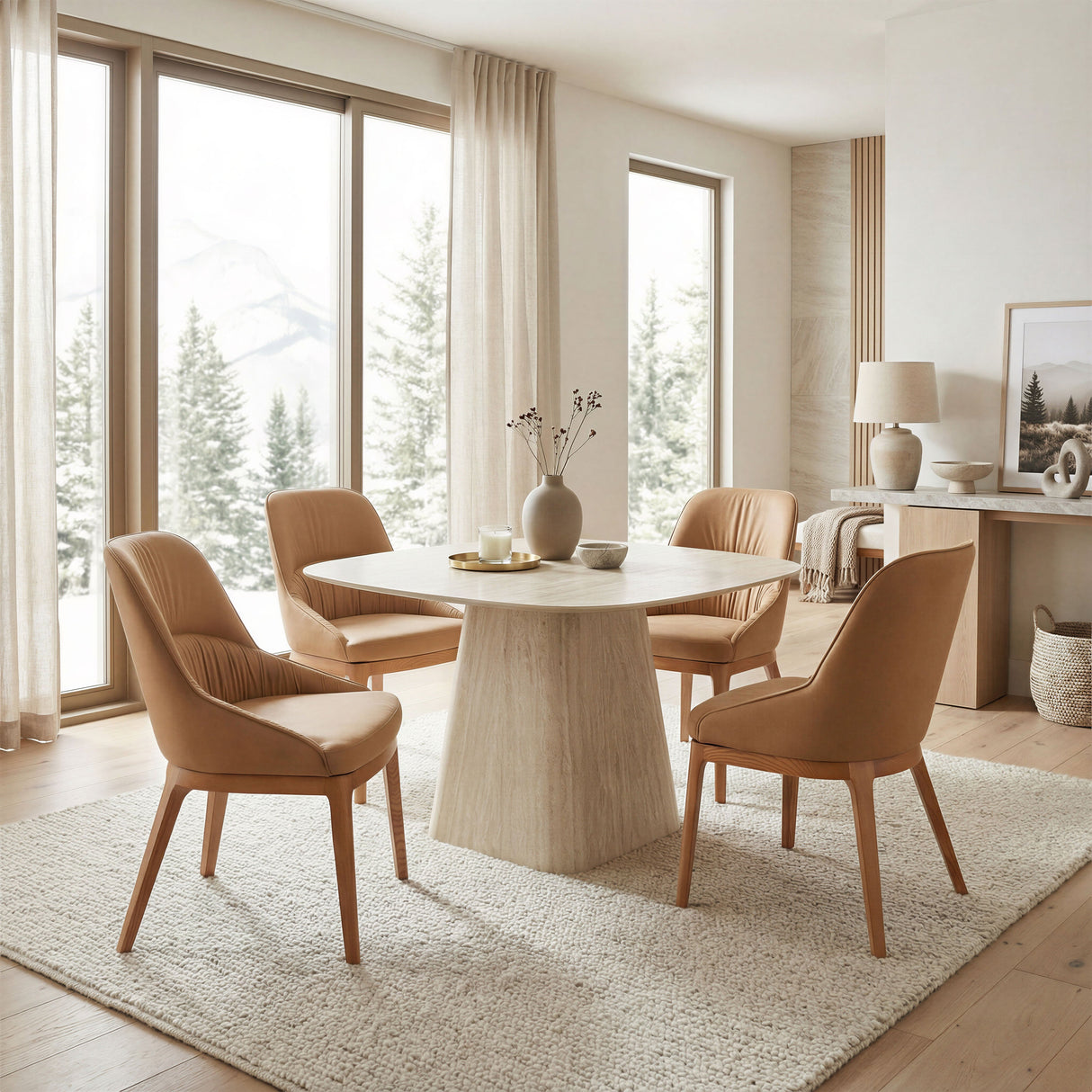 Brim Natural Dining Table by Zuomod at Eve Furniture