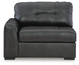 Brindley Fog Pier 4-Piece Sectional with Ottoman by Ashley at Eve Furniture