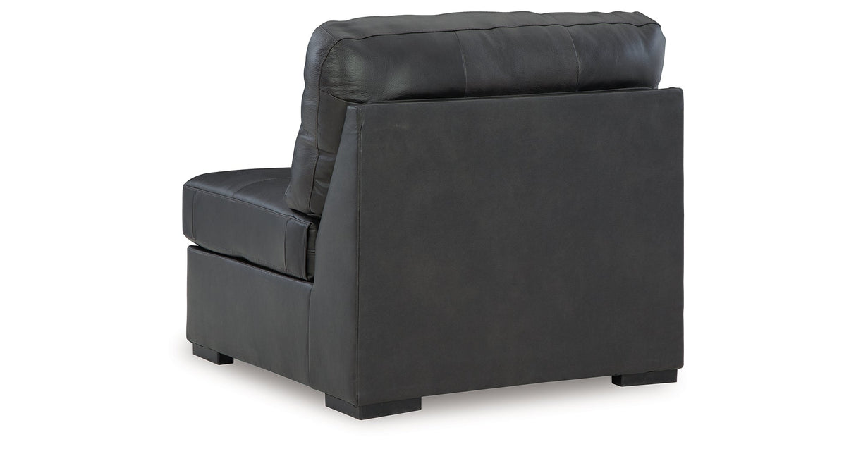 Brindley Fog Pier 4-Piece Sectional with Ottoman by Ashley at Eve Furniture