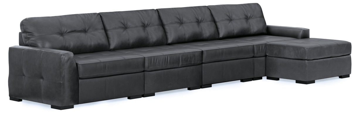 Brindley Fog Pier 4-Piece Sectional with Ottoman by Ashley at Eve Furniture