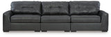 Brindley Pier Fog3-Piece Leather Modular Sofa by Ashley at Eve Furniture